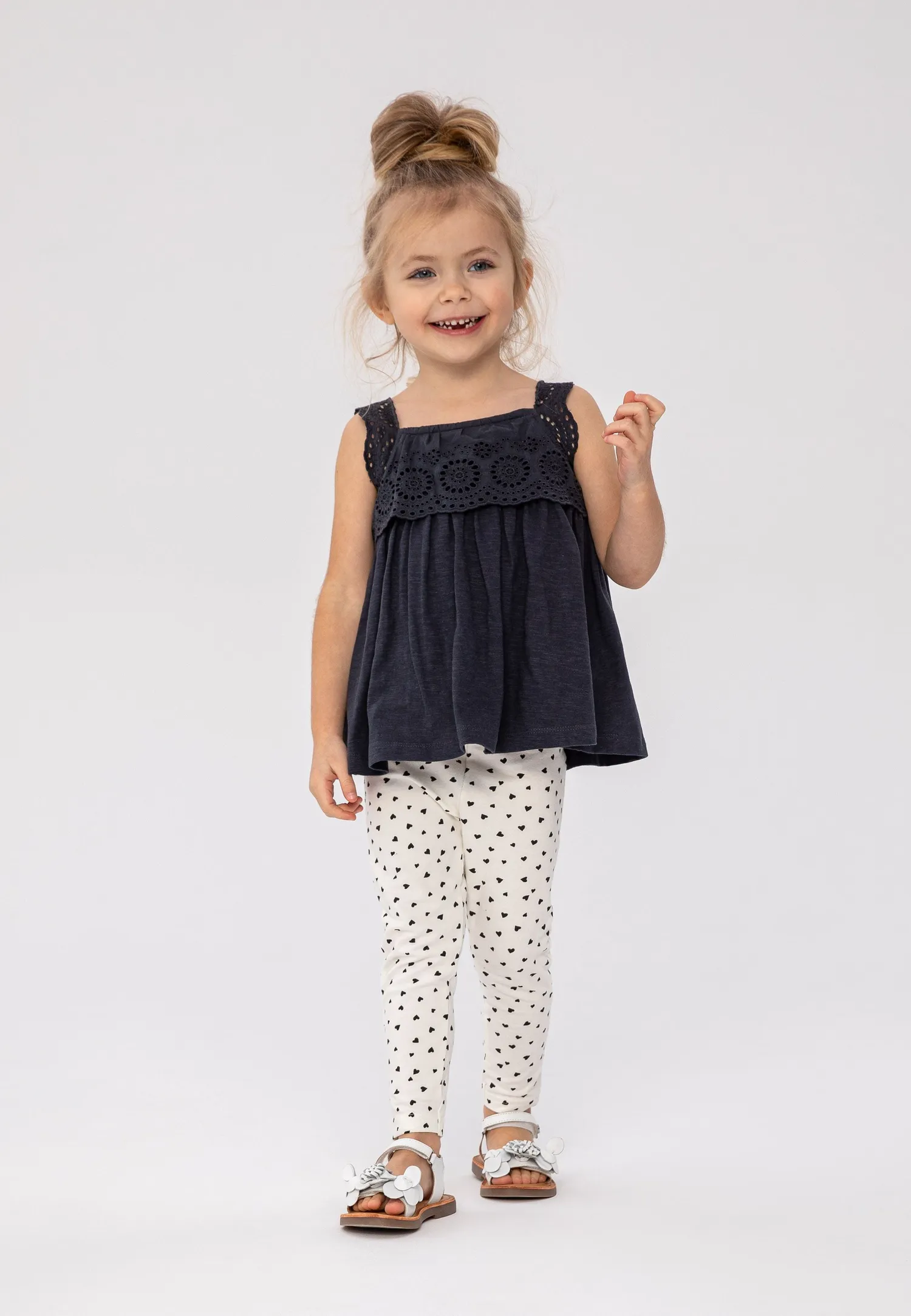 Minoti 38126 sæt top leggings animalprint 2-delt grå