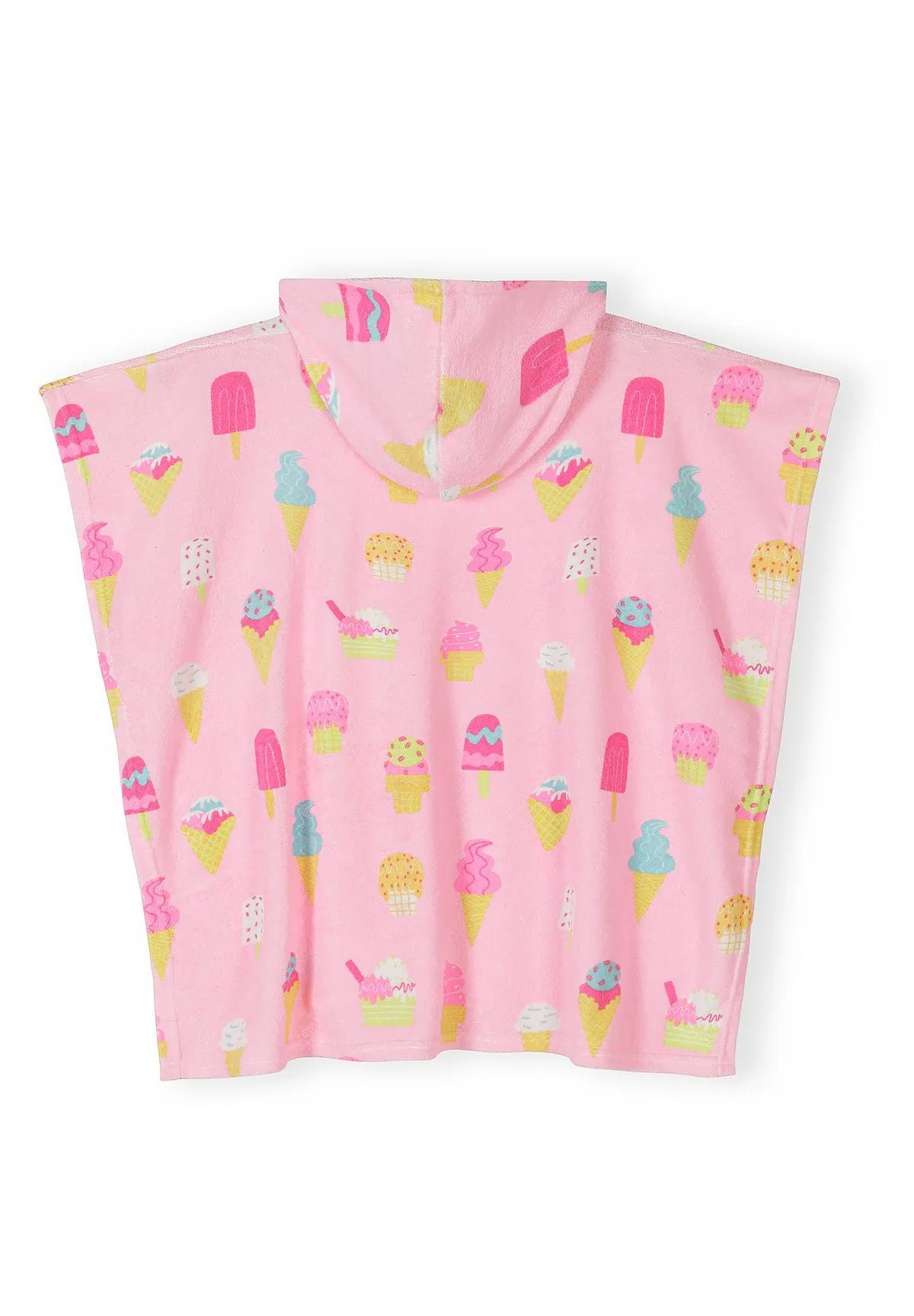 Minoti 44495 strandponcho rosa frotté