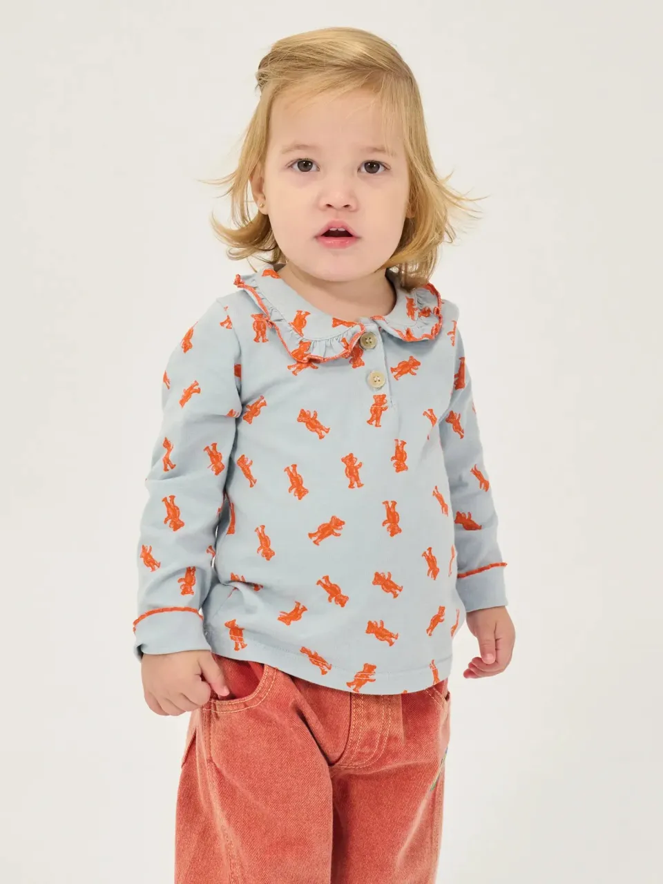 Bobo Choses Softpaw Monster T-shirt lyseblå 3M økologisk
