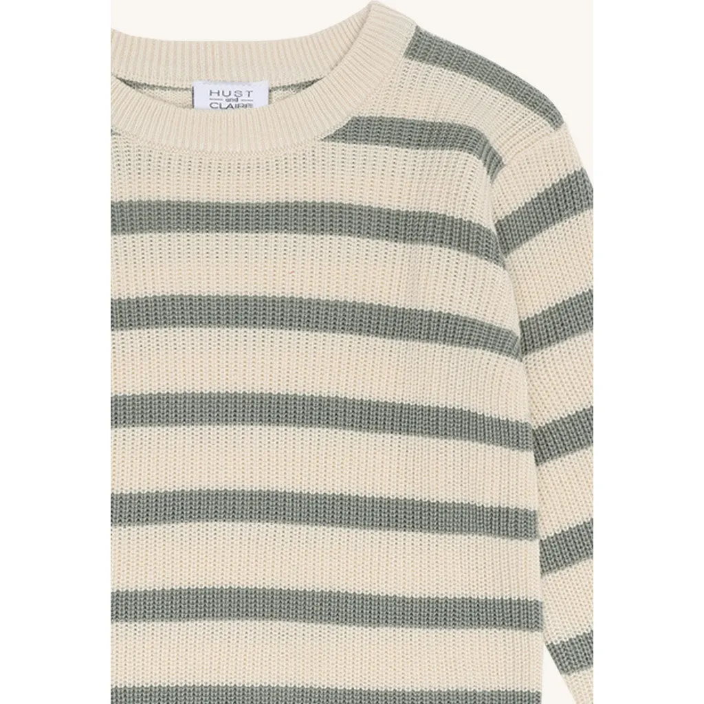 Hust & Claire Pos Knit pullover Forest Fog bambus