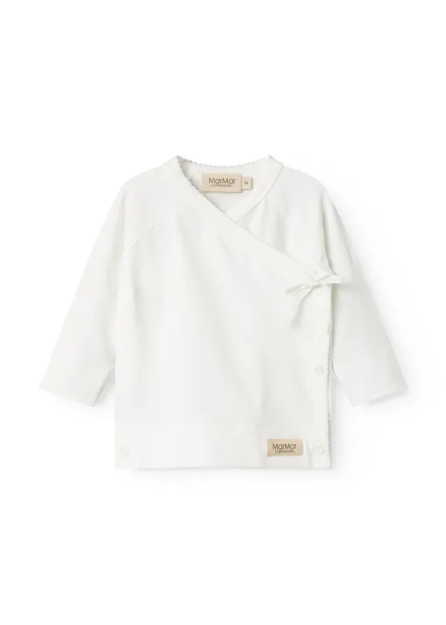 MarMar Tut Wrap LS bluse Gentle White modal nyfødt