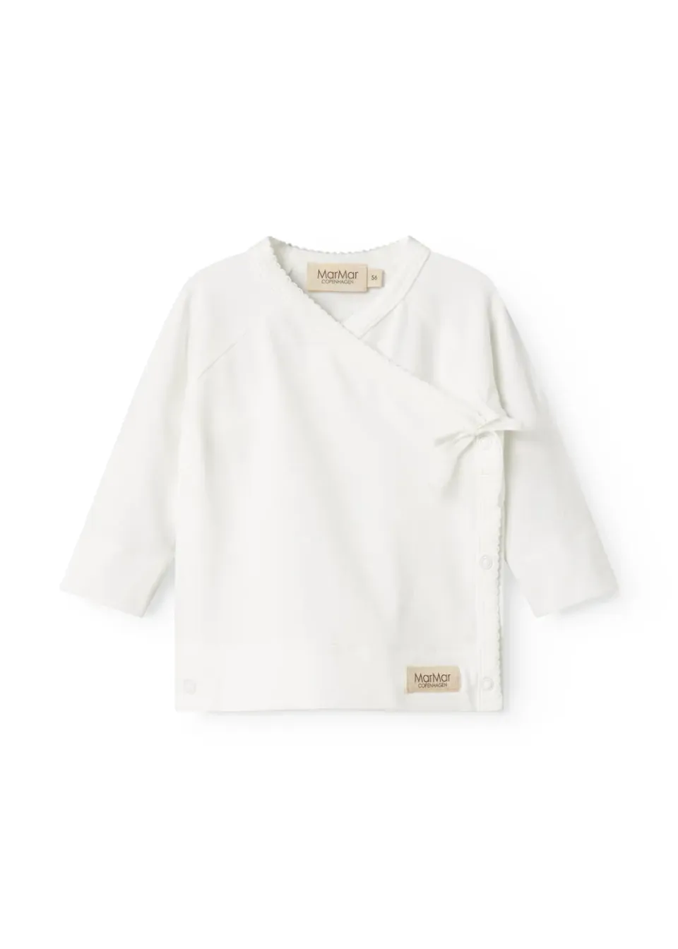 MarMar Tut Wrap LS bluse Gentle White modal nyfødt