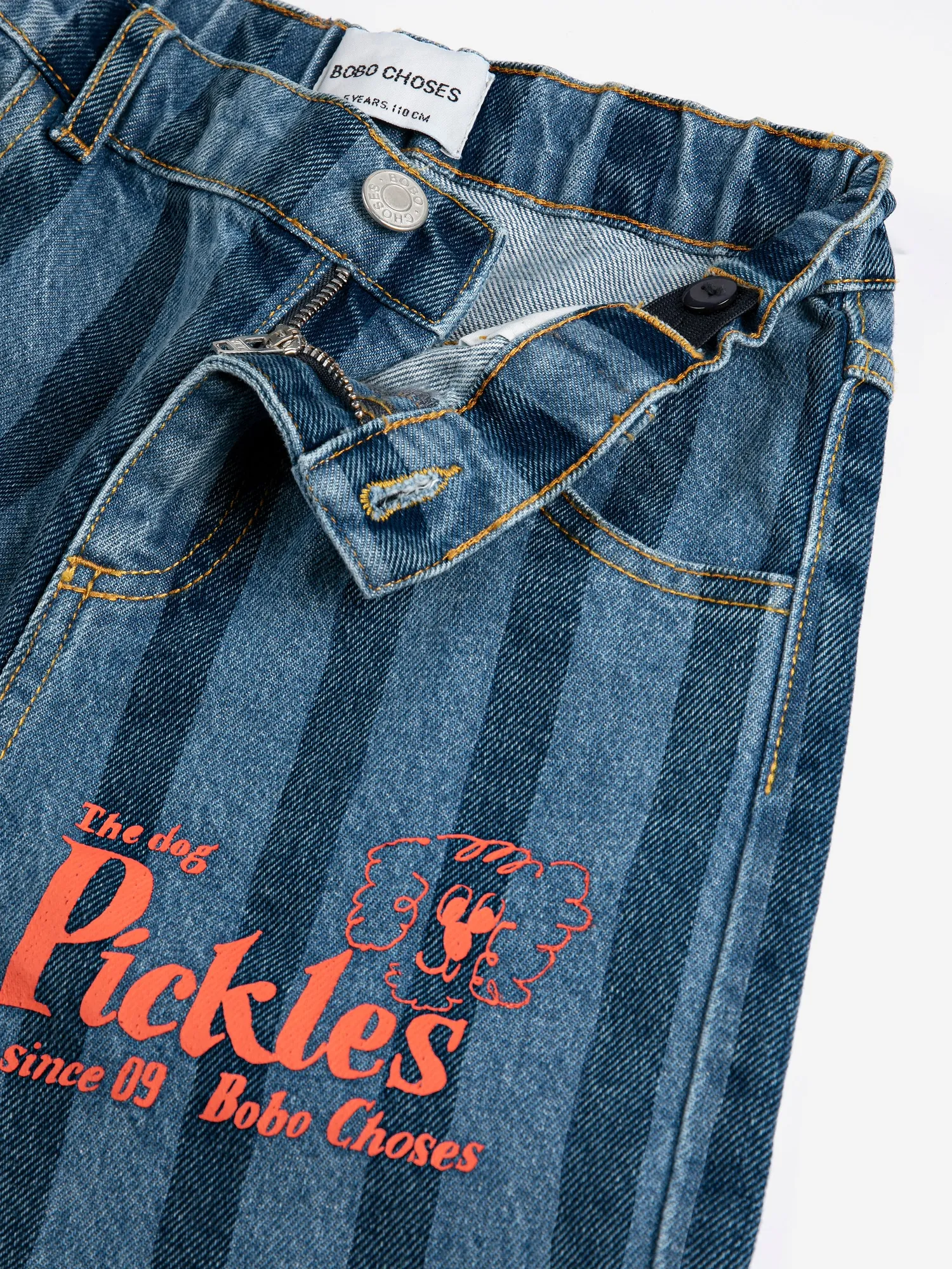 Bobo Choses Pickles The Dog denimbukser stribet 2-13 år