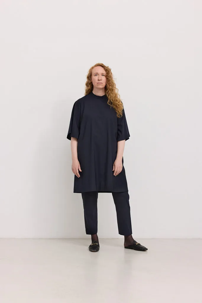 MarMar Danny W kjole Dark Navy uldmix knælang