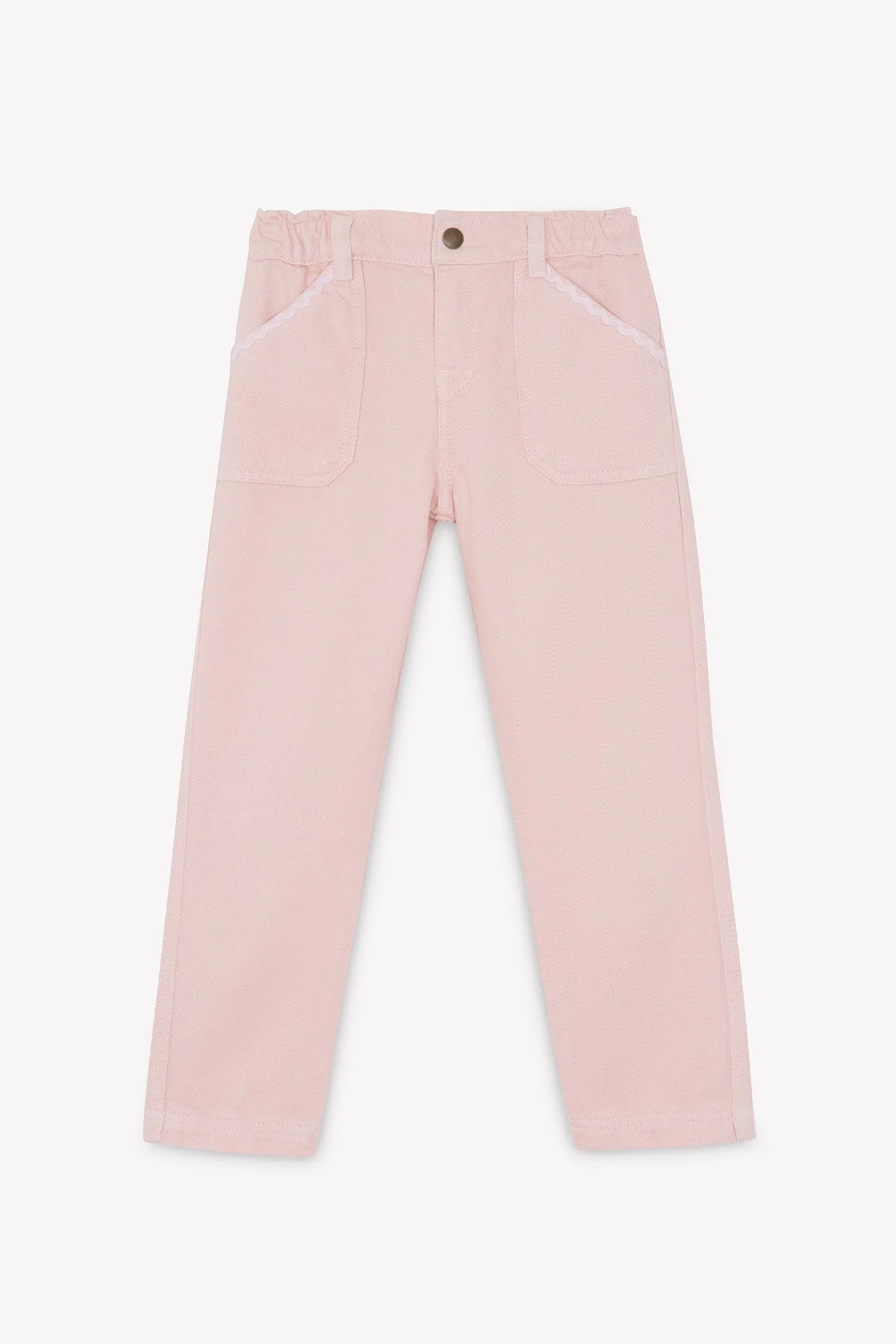 Bonton Lino bukser Rose Blossom slim broderi