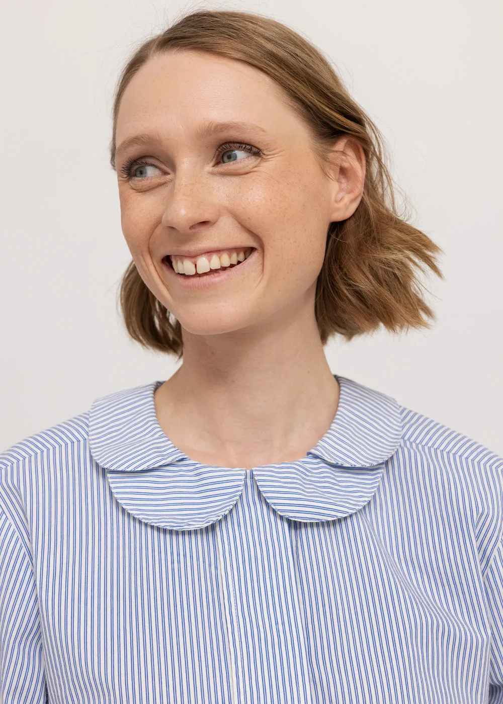 MarMar Copenhagen Toka W skjorte Bolich Blue Strips poplin