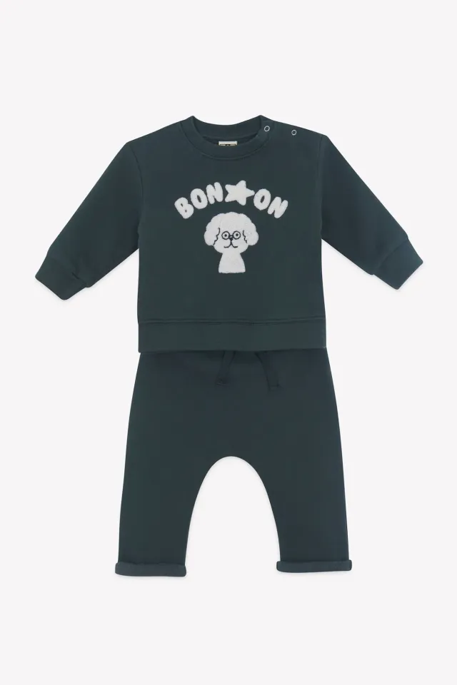 Bonton Poodle babysæt grå sweat jogging