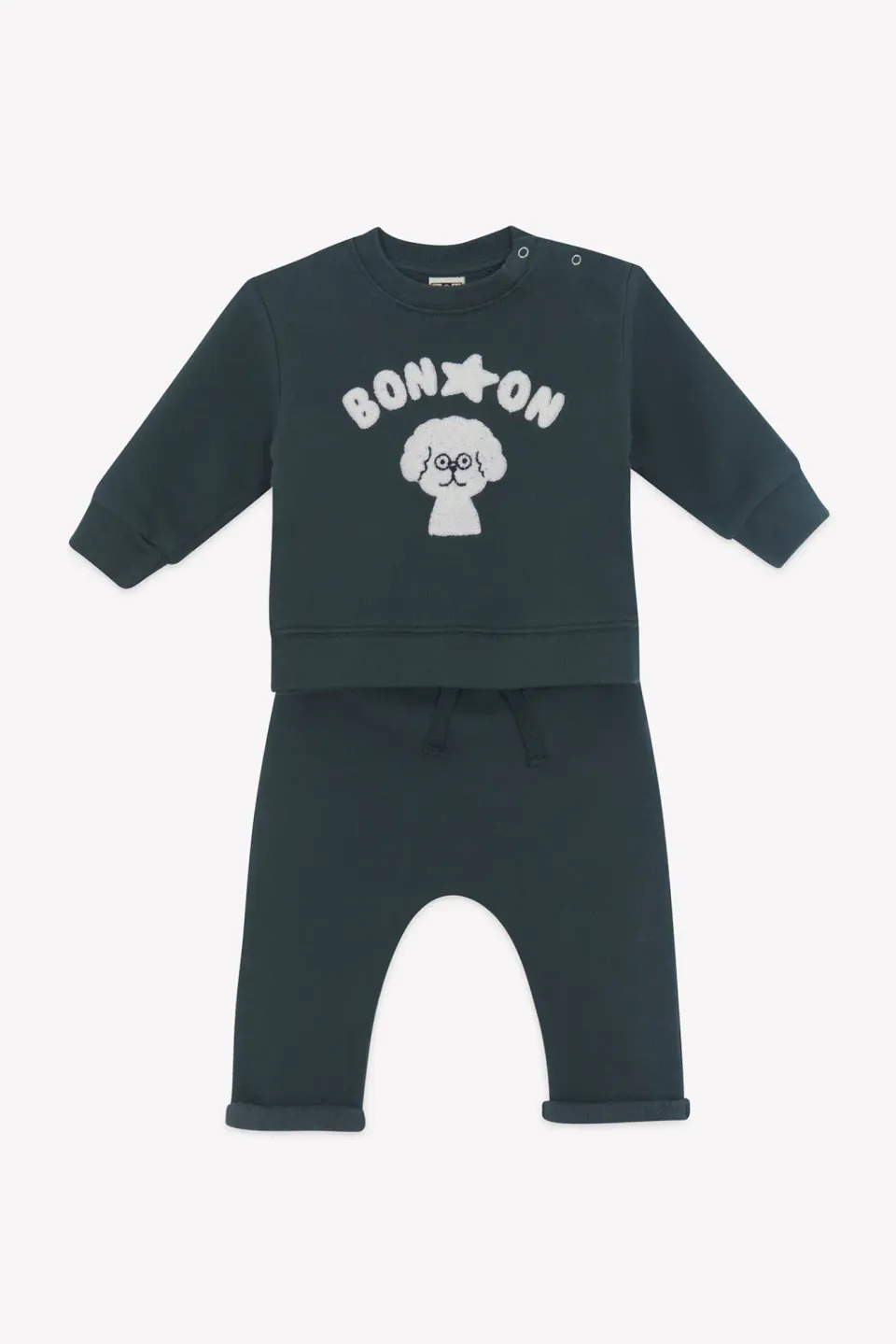 Bonton Poodle babysæt grå sweat jogging