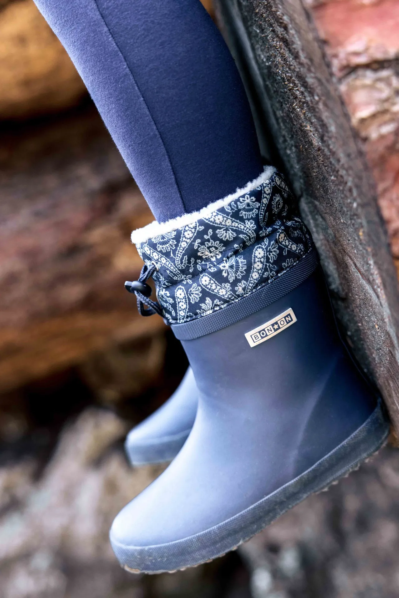 Bonton Ploc Bleu gummistøvler bandana str 24-34