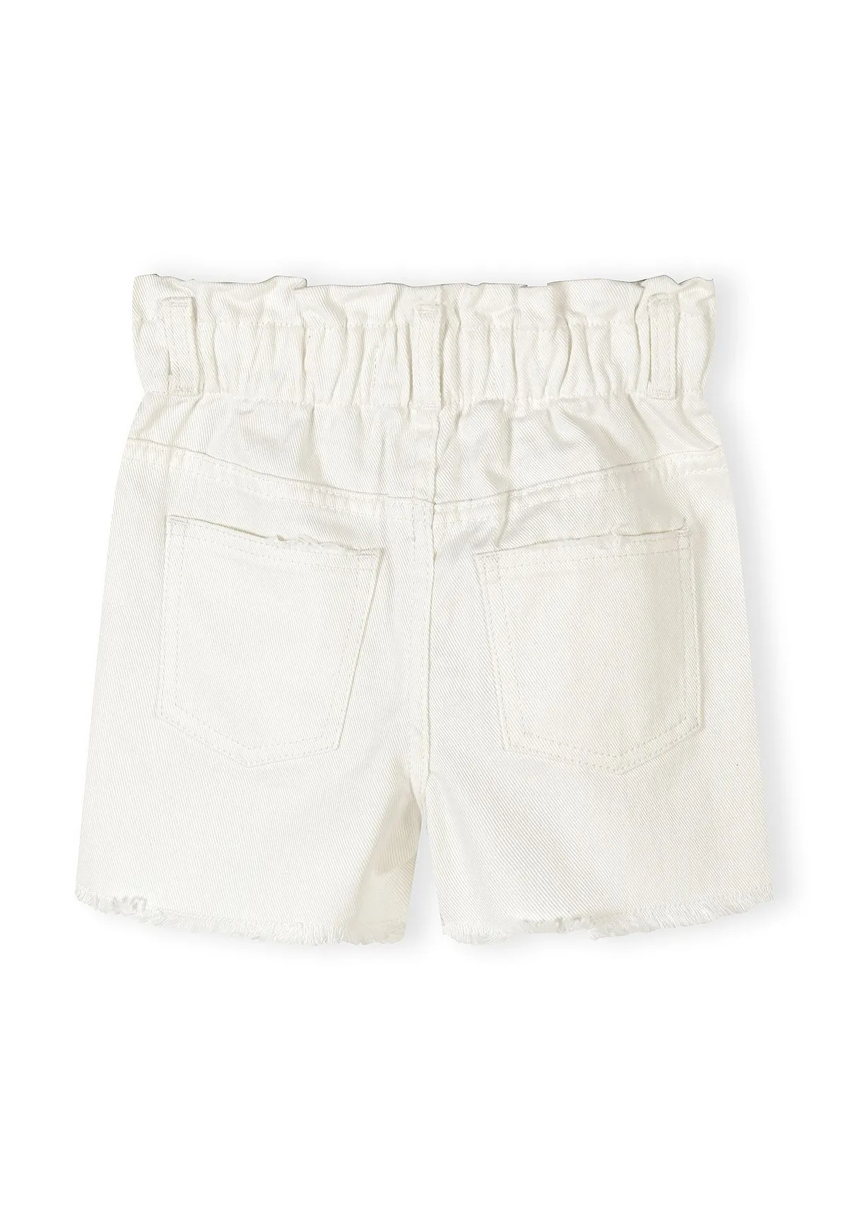 Minoti 44941 jeansshorts 2-pak blå/hvid denim