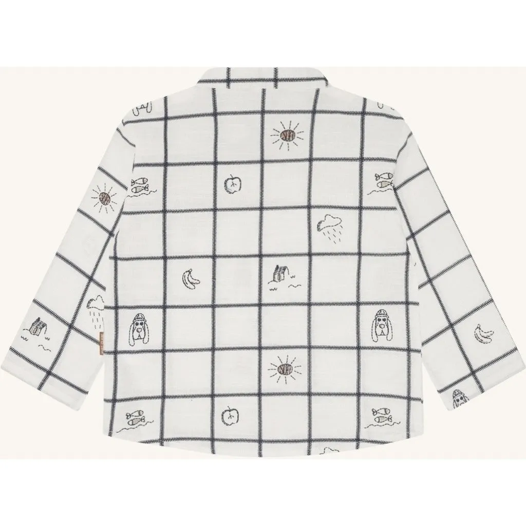 Hust & Claire Rasser Carpet Puff skjorte Ivory bomuld