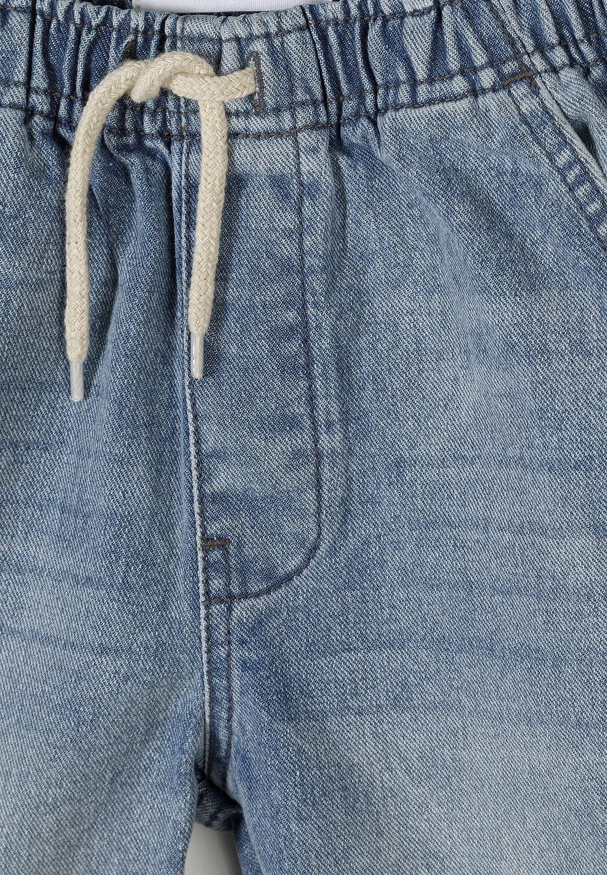 Minoti denimshorts blå 2-pak til drenge elastik