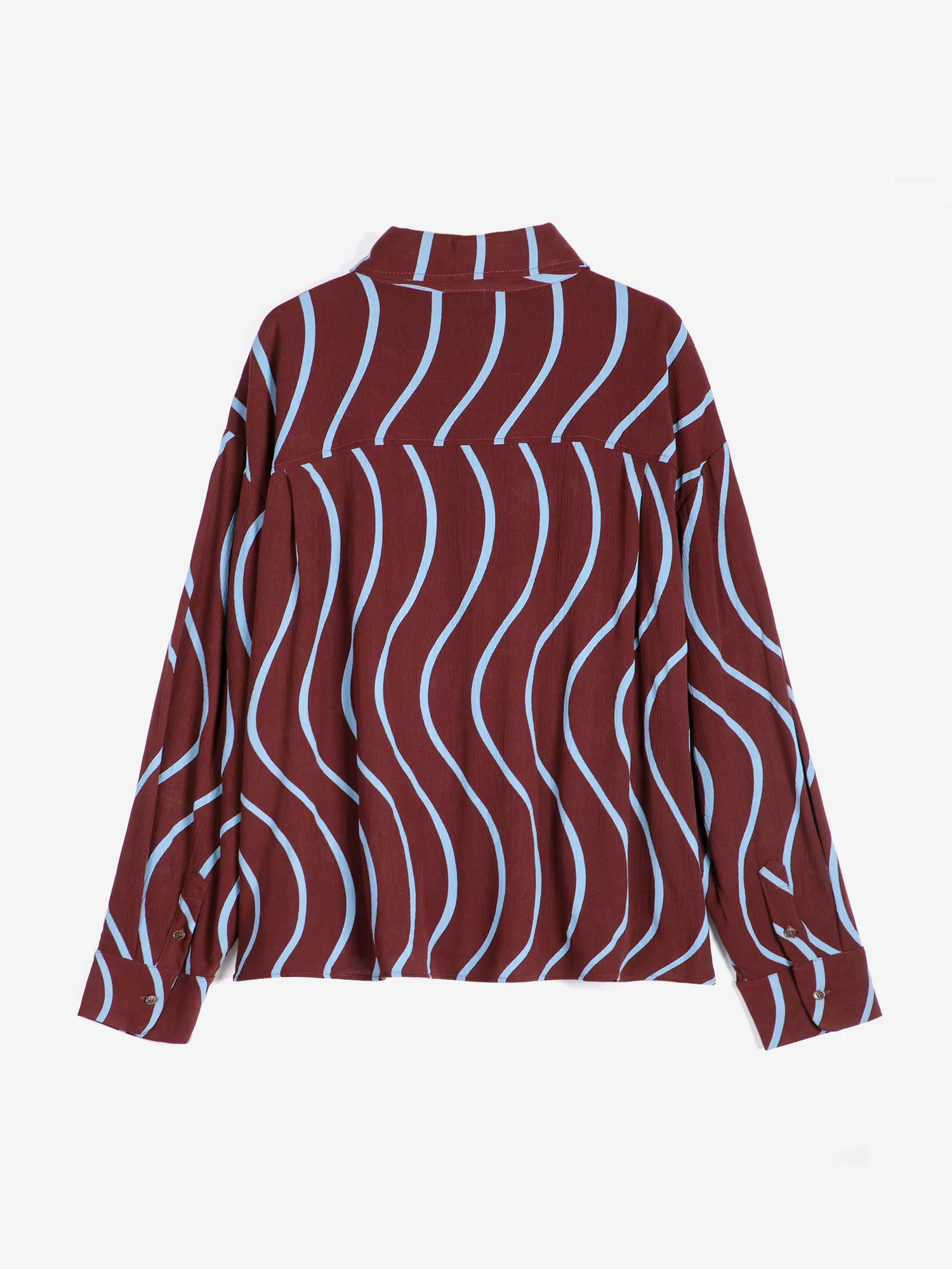 Bobo Choses Psicodelic Stripes skjorte S bordeaux viskose