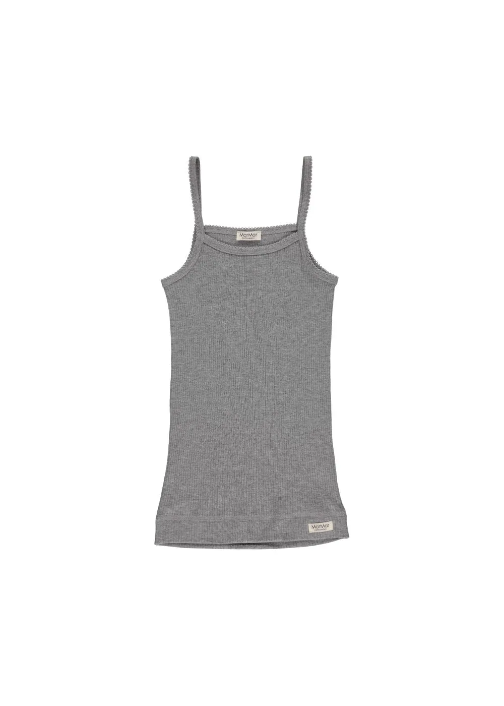 MarMar Copenhagen Strap Vest 2-pak undertrøje grey melange økologisk