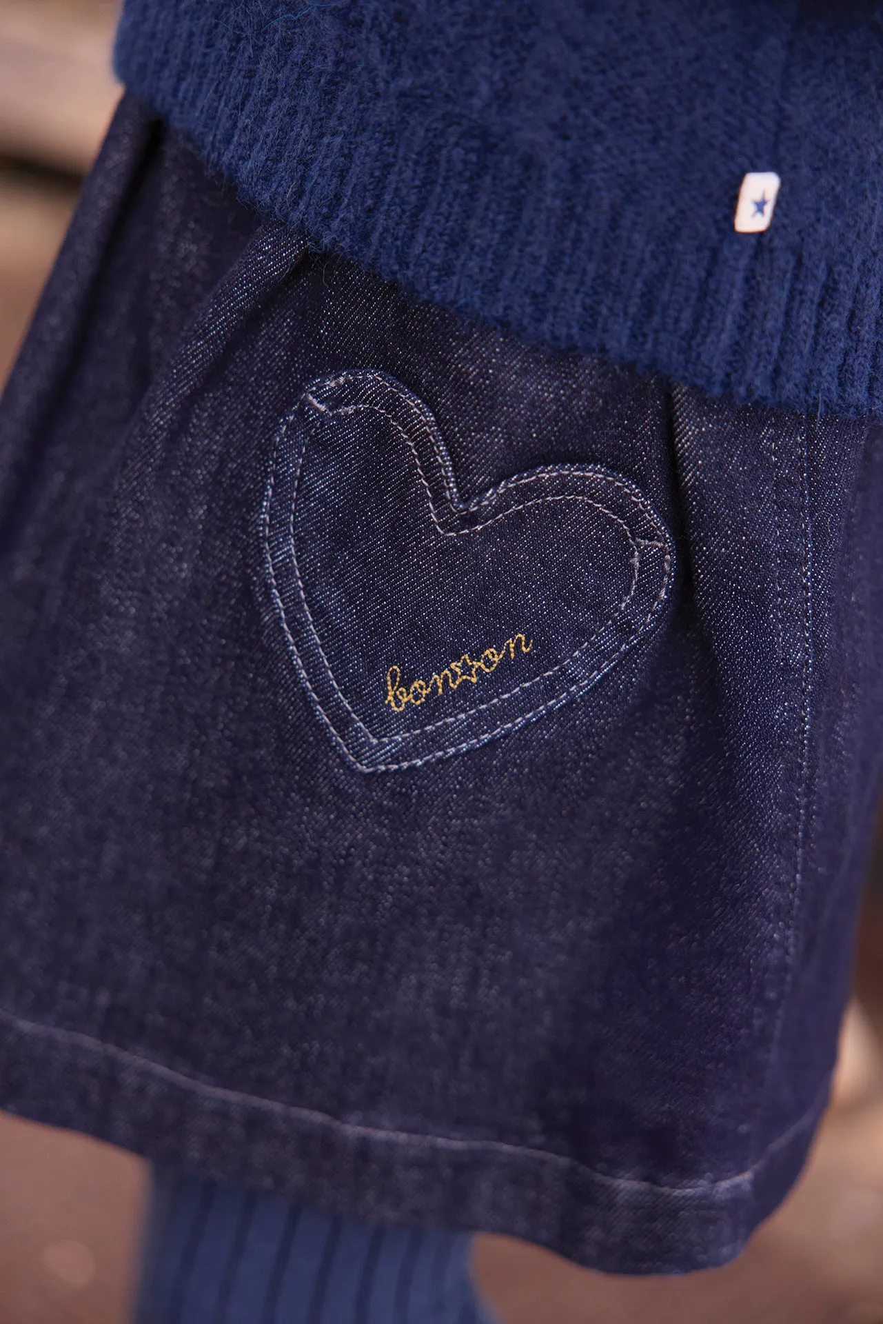 Bonton Douchka denim nederdel til børn blå