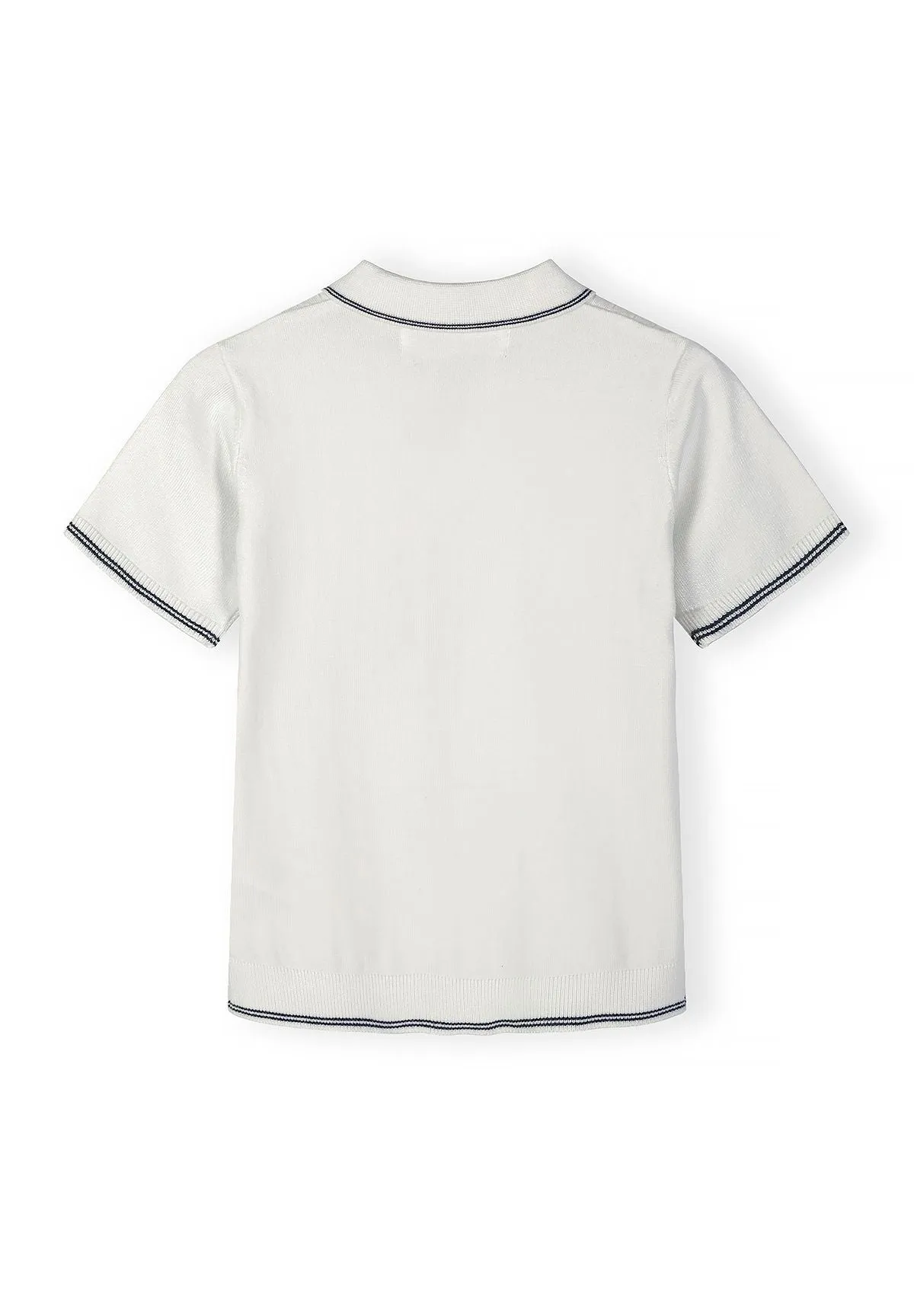 Minoti 44728 strik polo creme drenge