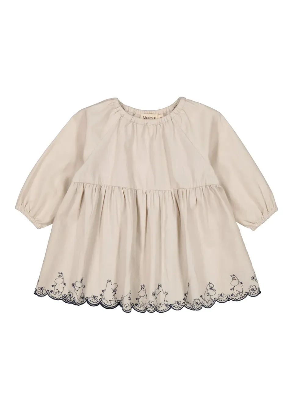 MarMar Copenhagen Dawson B kjole dancing moomins beige