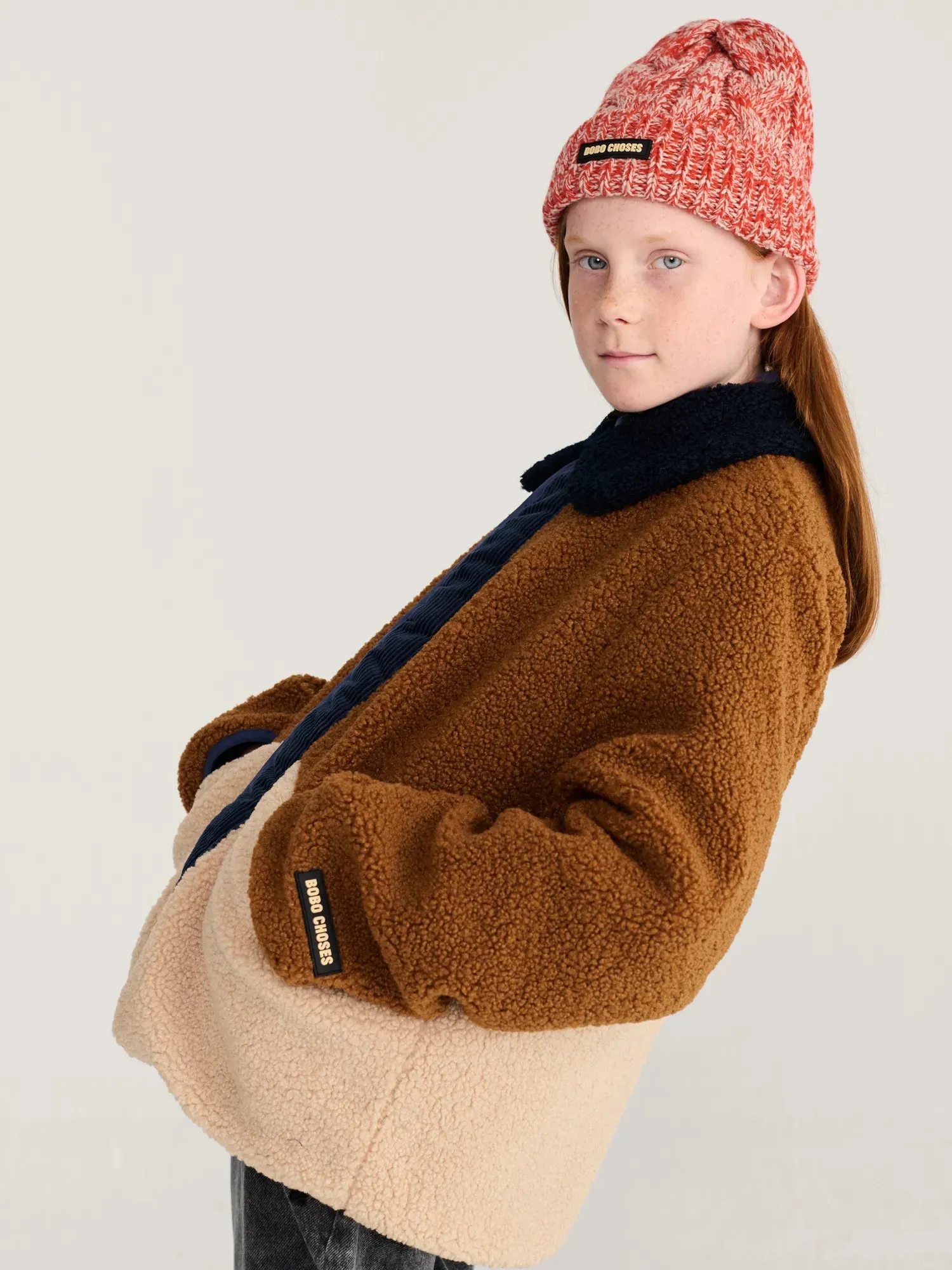 Bobo Choses All About Monsters hue HEAD52 rød strikket
