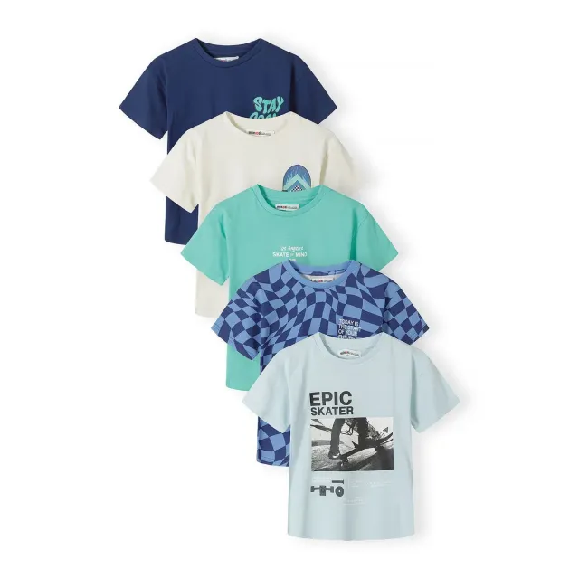 Minoti 44873 T-shirts 5-pak skate drenge bomuld
