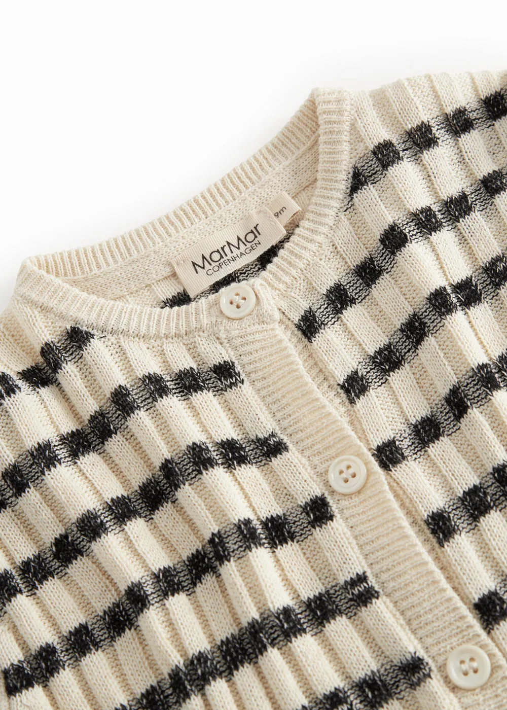 MarMar Tob B cardigan Off White Stripe strik