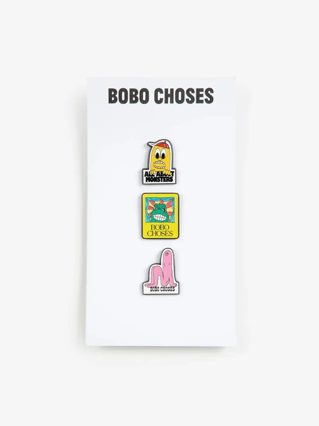 Bobo Choses All About Monsters pins One Size multifarvet metal