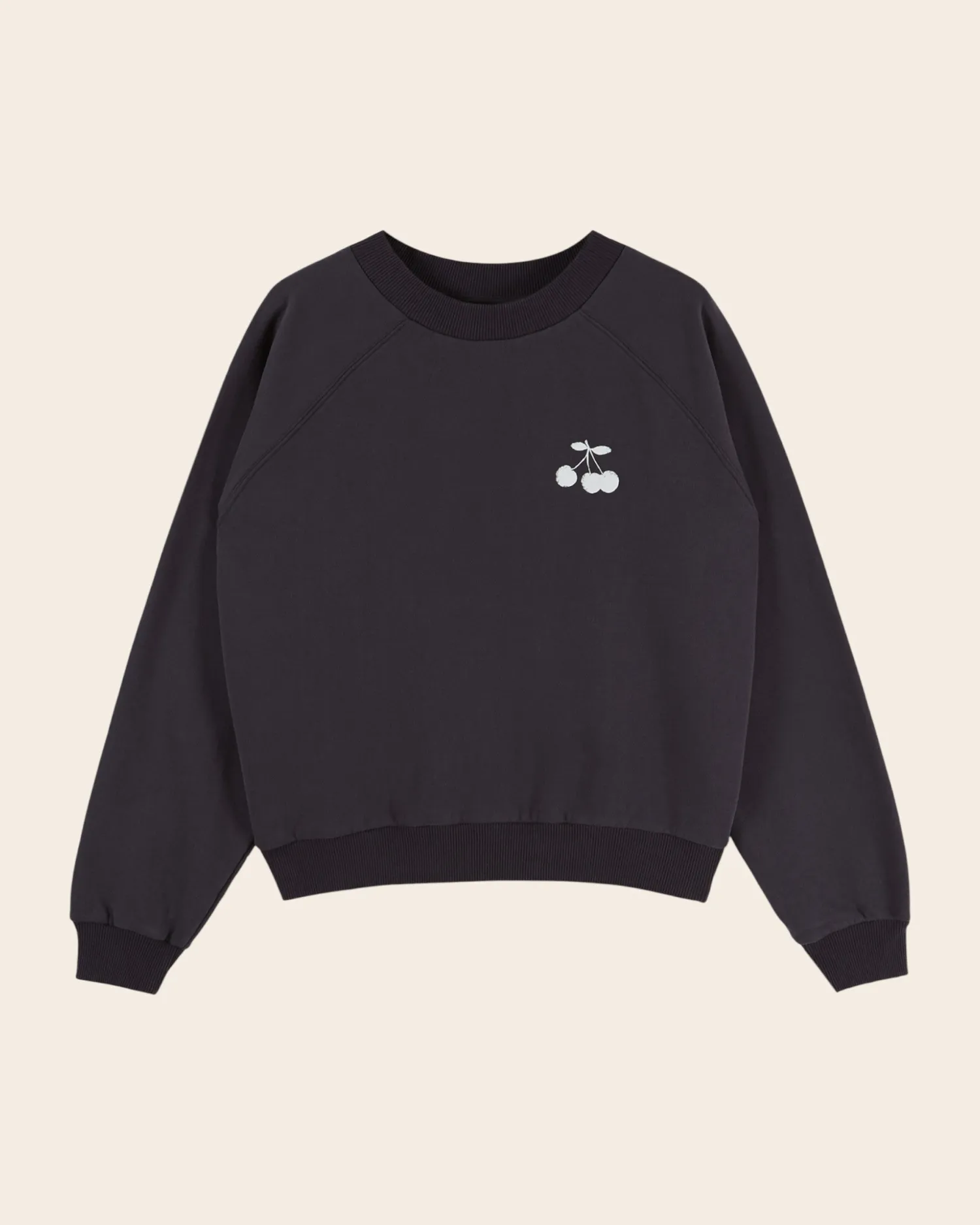 Emile et Ida Chérie cherry sweatshirt grå