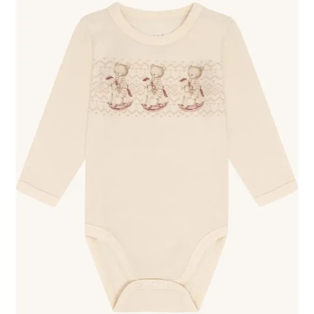 Hust & Claire Baloo Teddy body Off White uld langærmet