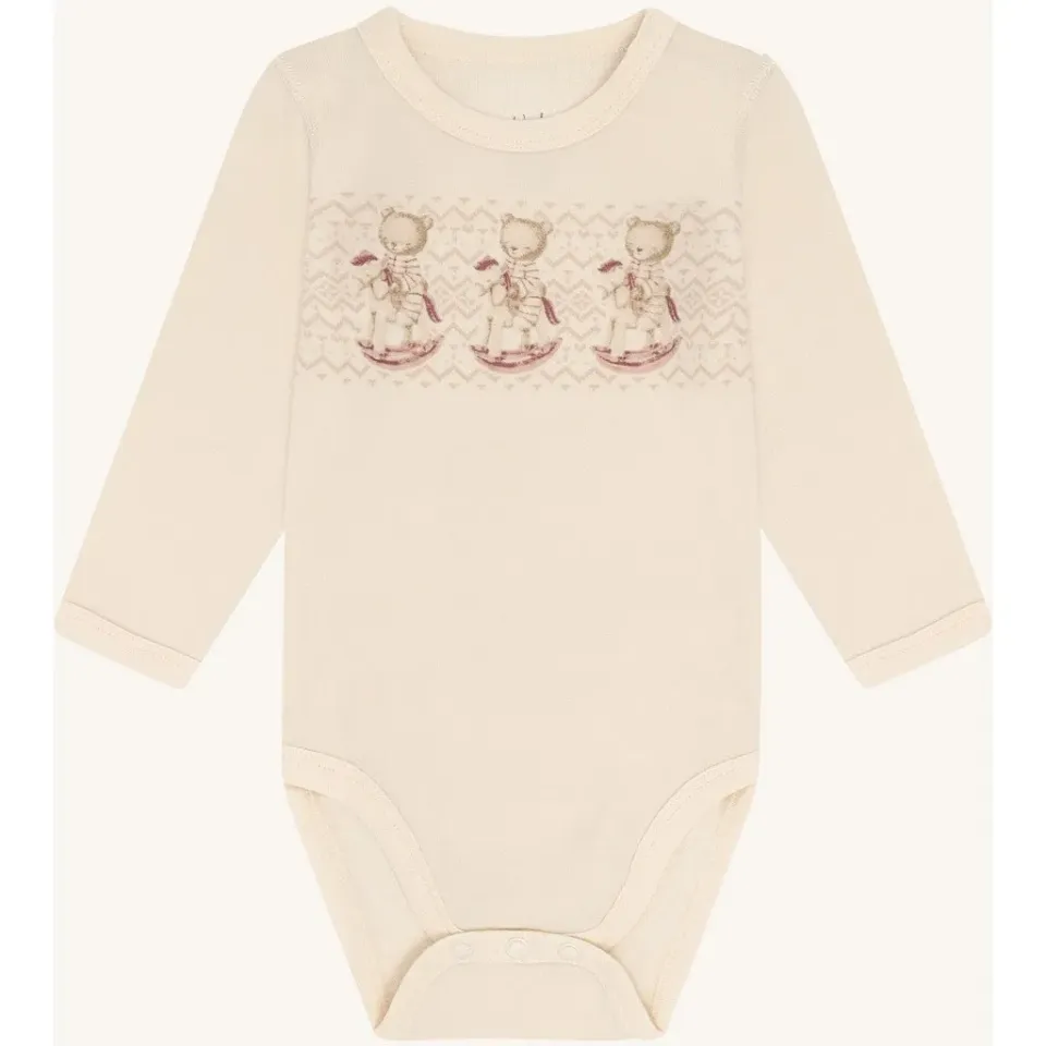 Hust & Claire Baloo Teddy body Off White uld langærmet