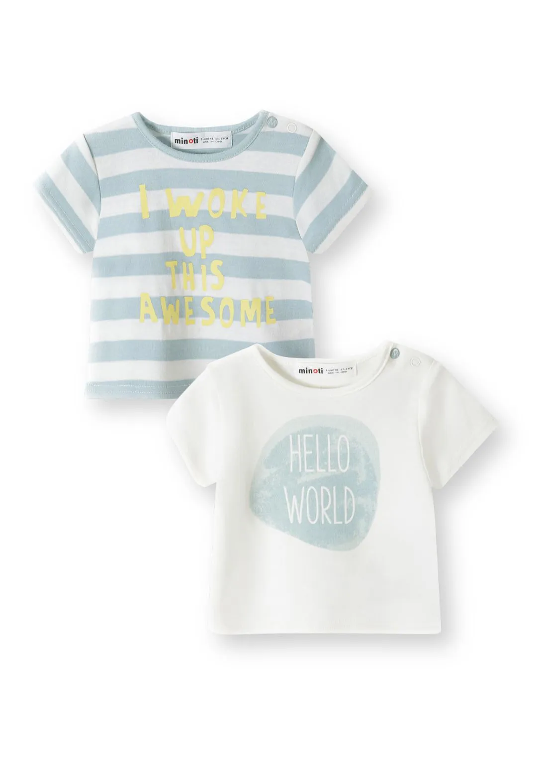 Minoti 38001 t-shirts baby 2-pak bomuld