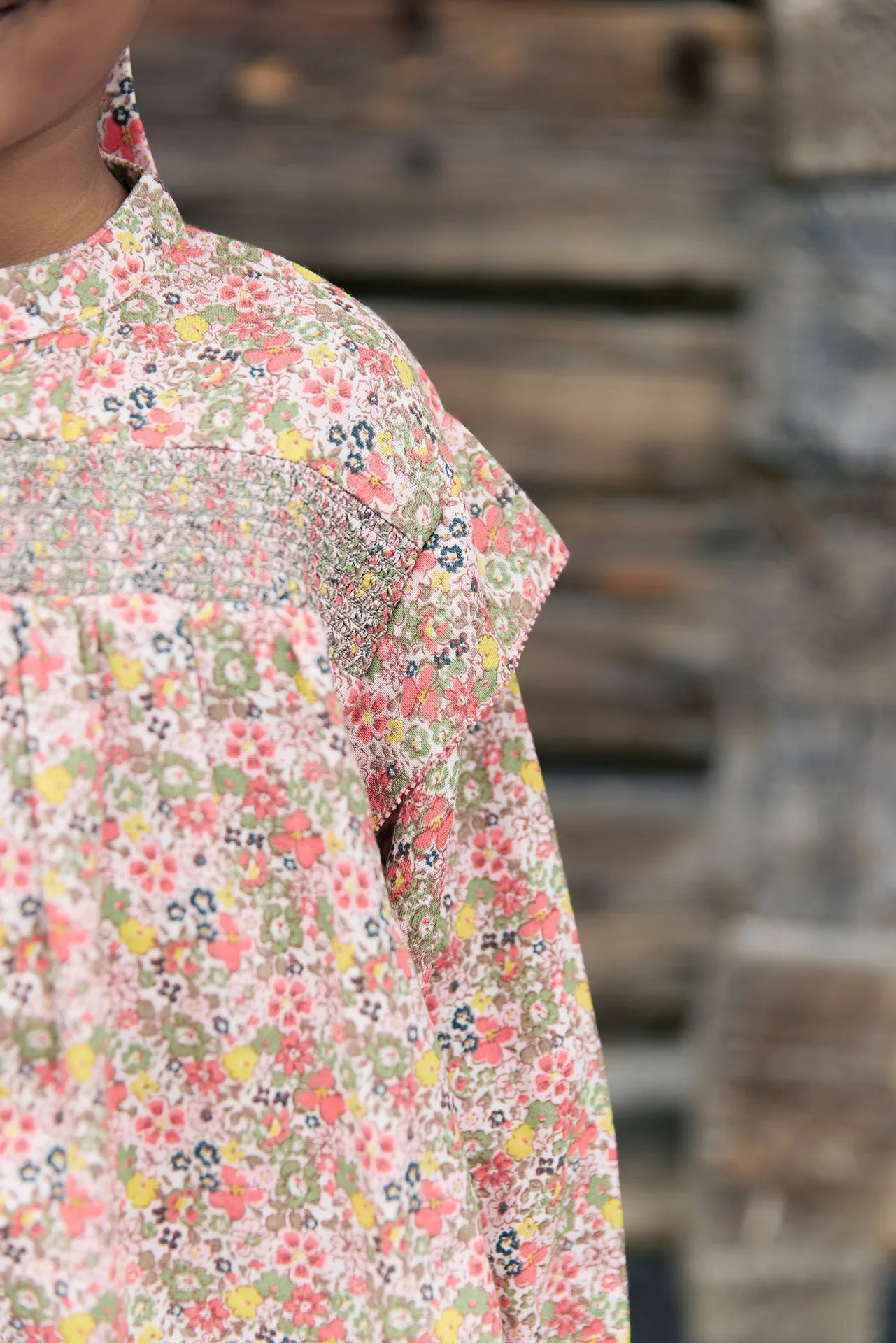 Bonton Mona skjorte blomstret gaze Meadow 2A
