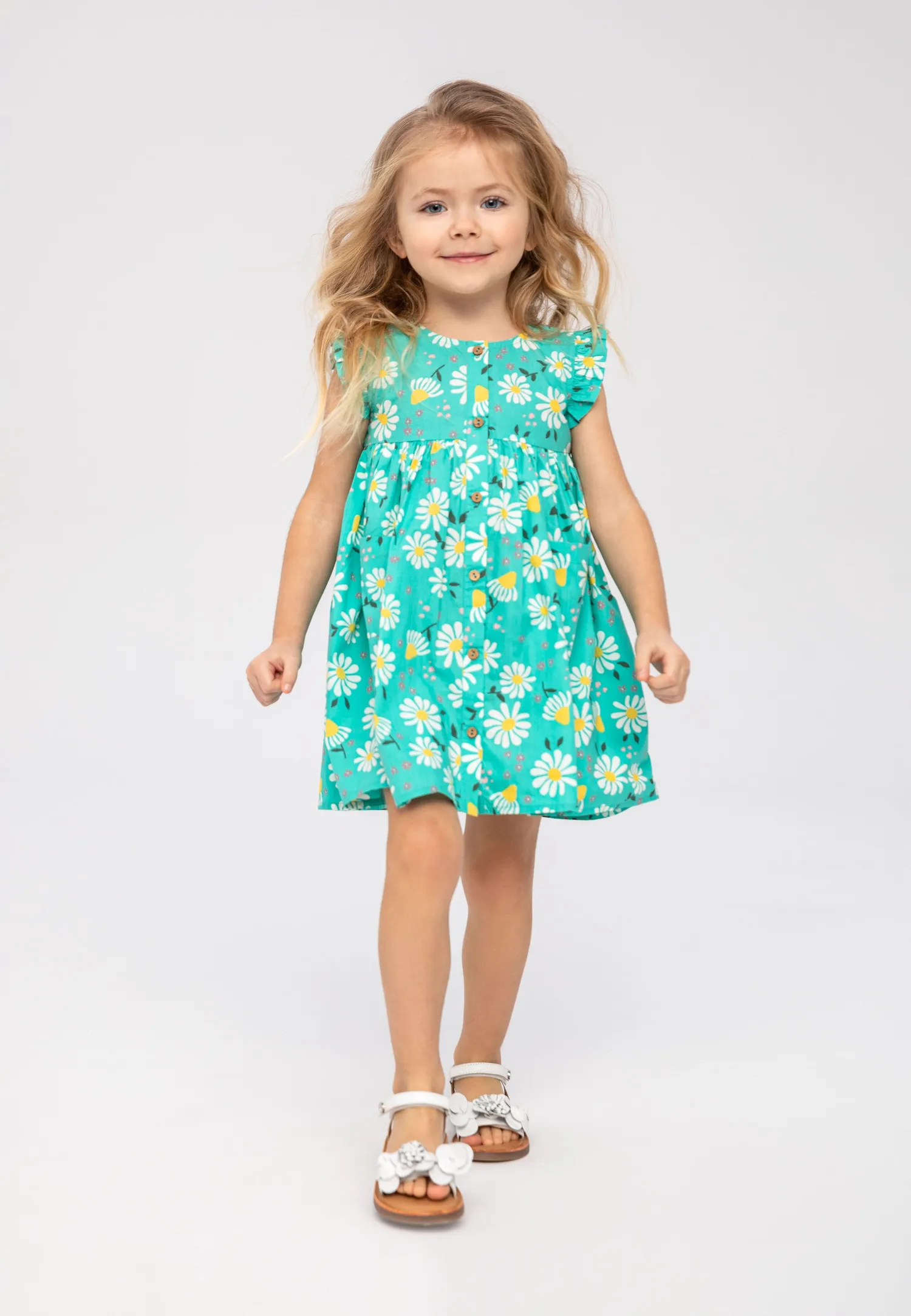 Minoti 38116 kjole turkis marguerit til baby
