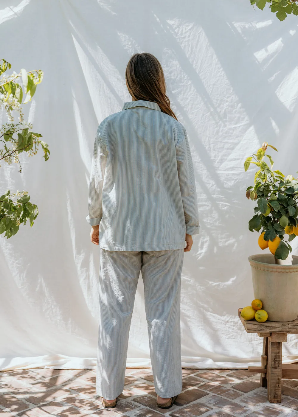MarMar Pajama Set W Pyjamas Blue Stone Stripe
