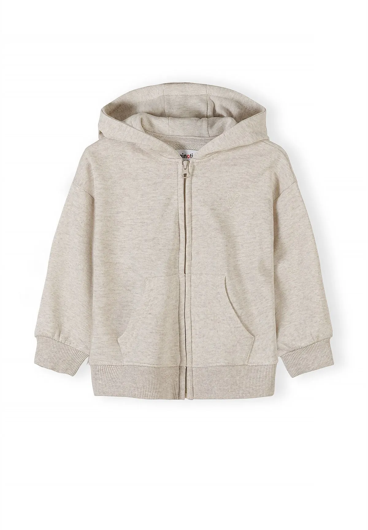 Minoti 44736 zip-hoodie 2-pak koral fløde
