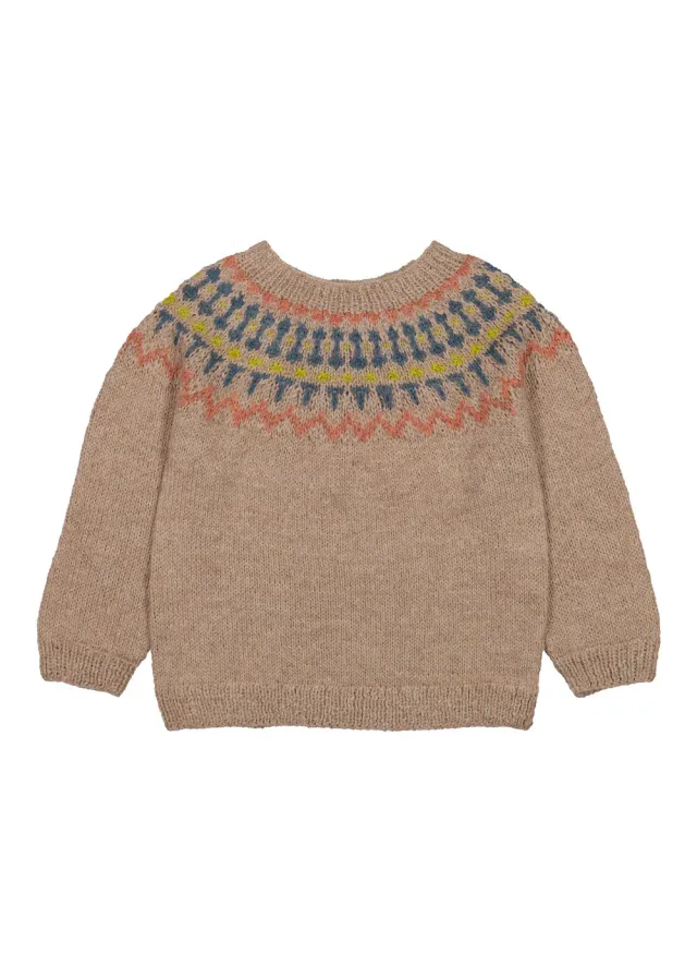 MarMar Tuso strikbluse Multicolour Block alpaka