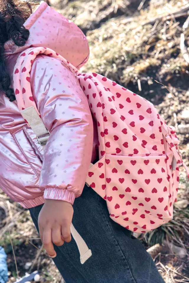 Bonton Cœurs rygsæk mørk rosa hjerter TU