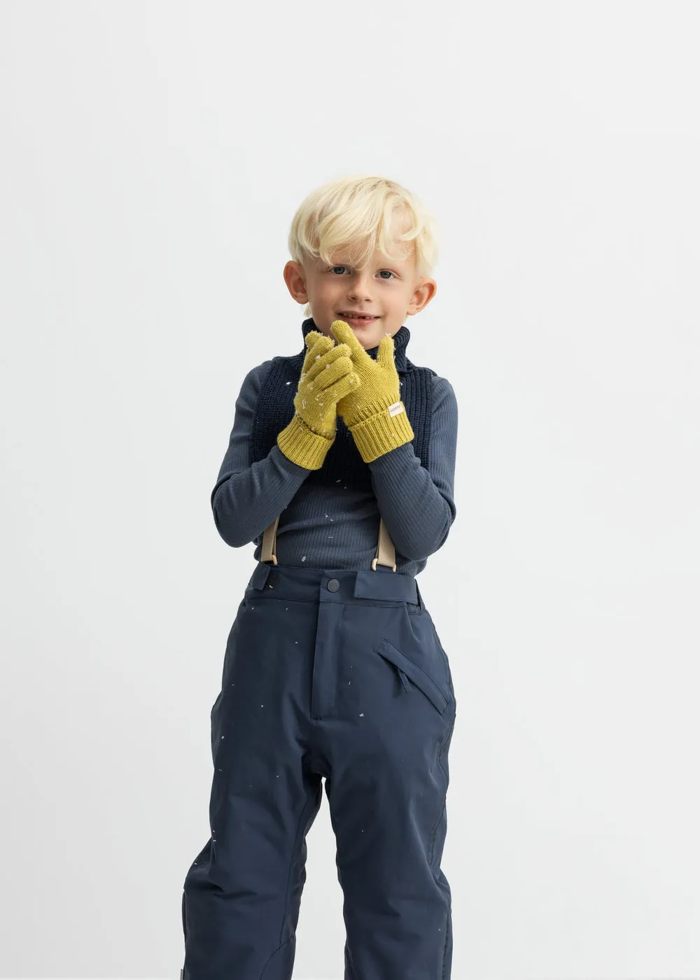 MarMar Copenhagen Aske strikhandsker Green Mustard