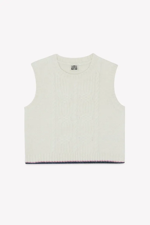 Bonton Lucia Mouton strikvest snoningsstrik