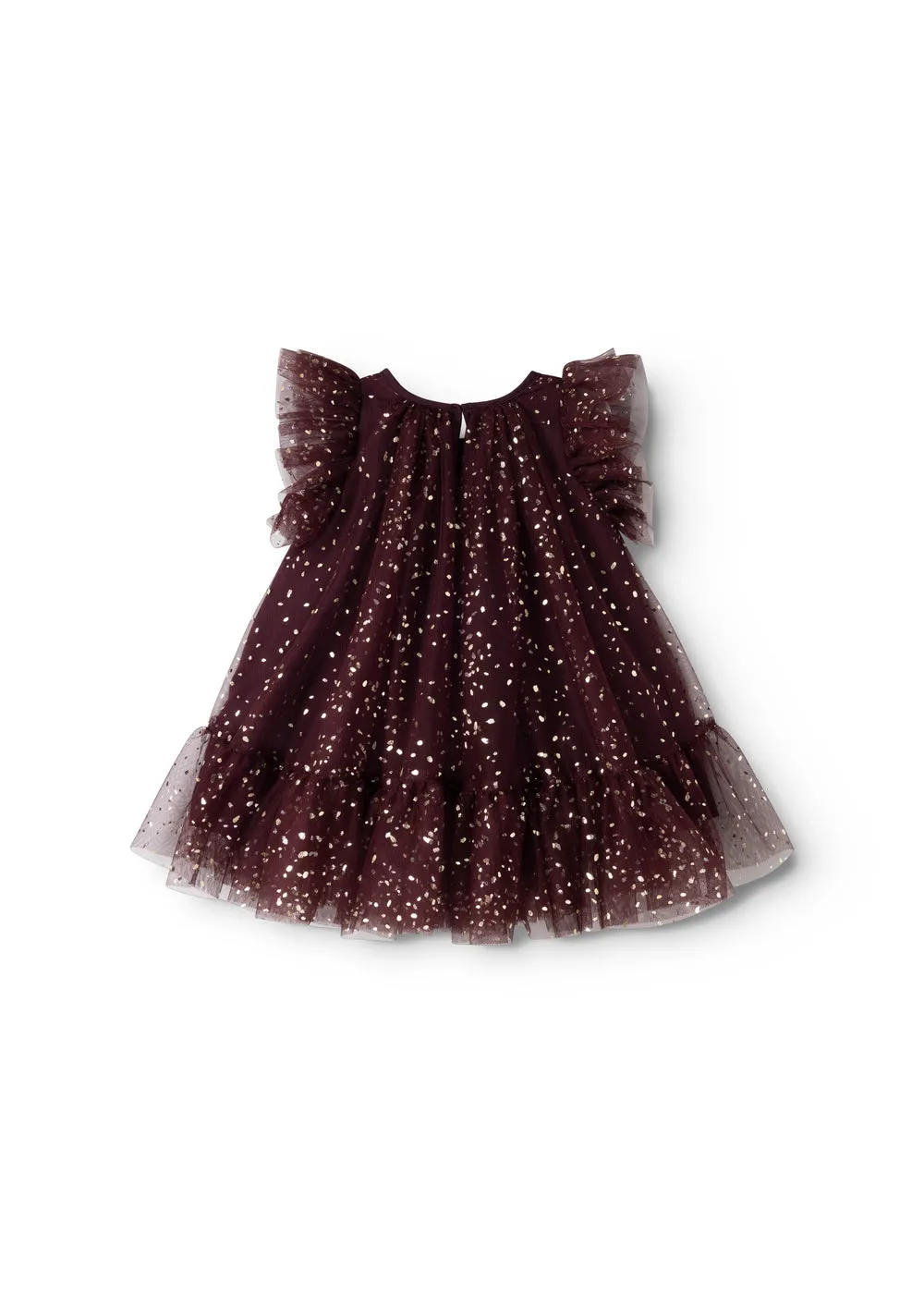 MarMar Copenhagen Daya tylkjole Deep Mulberry guldprikker