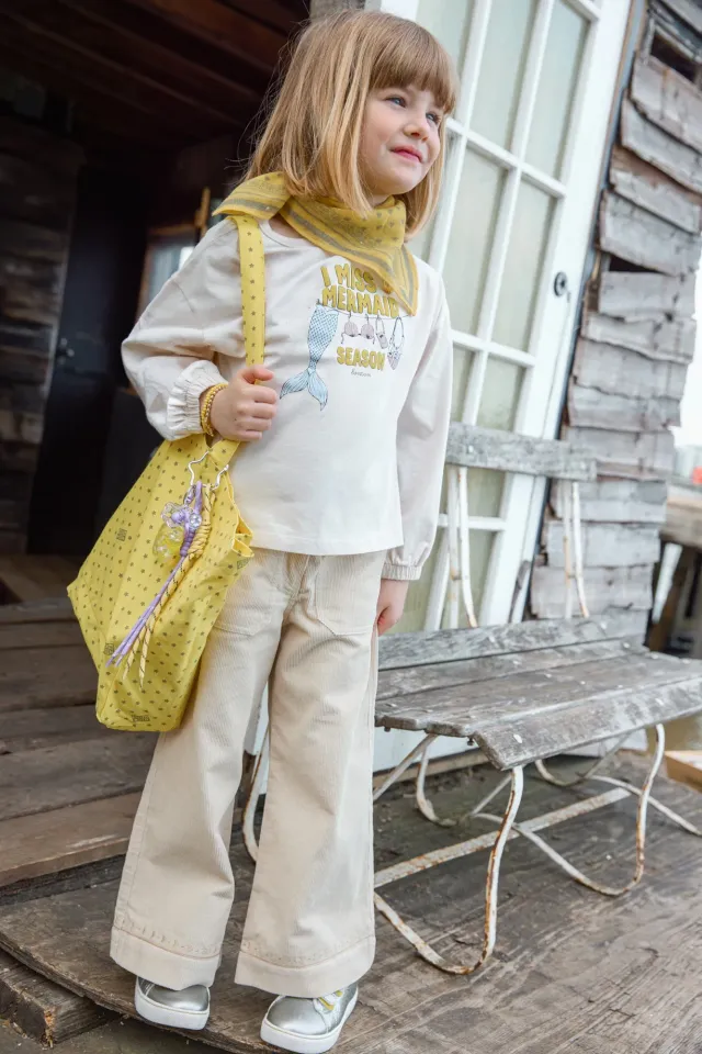 Bonton Patch Mermaid t-shirt blå bomuld