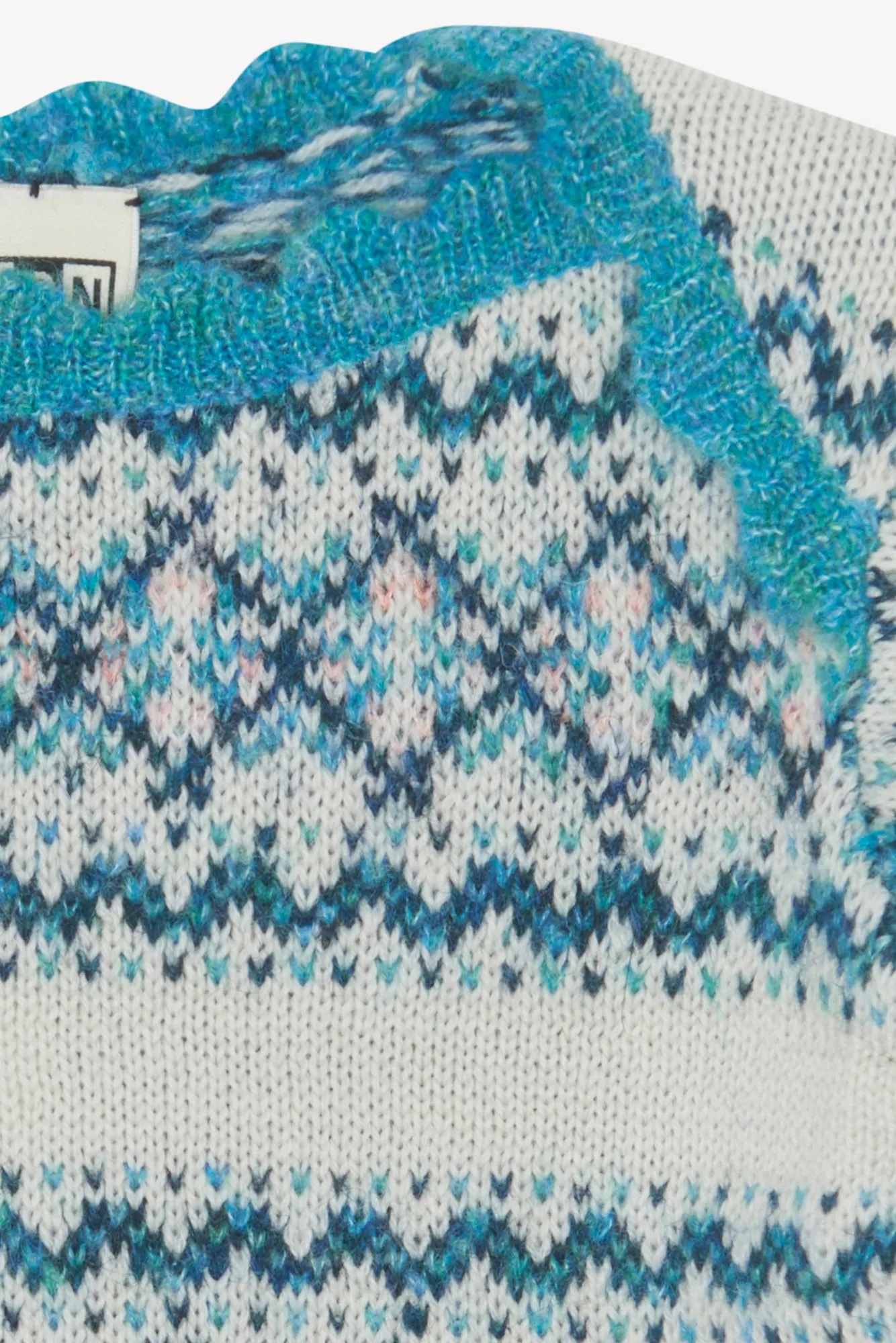 Bonton Mimi Mouton pullover blå blød strik