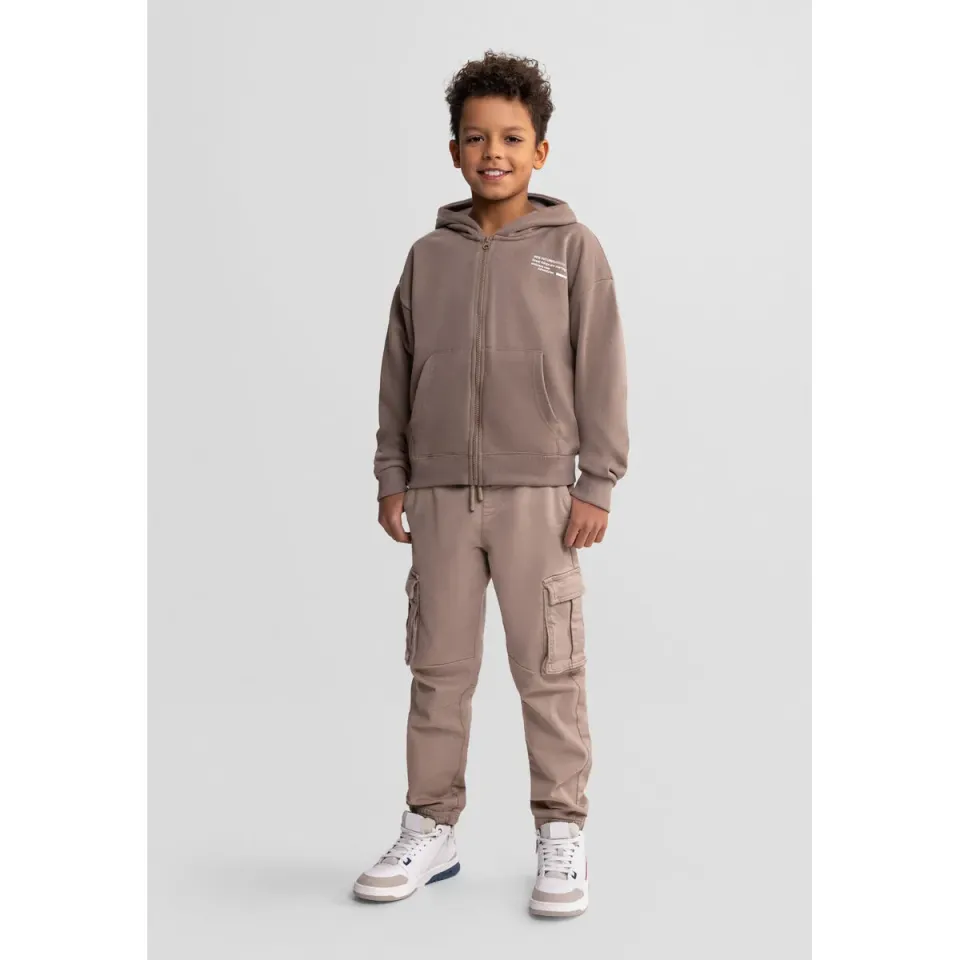 Minoti 44808 hættetrøje creme khaki 2-pak til børn