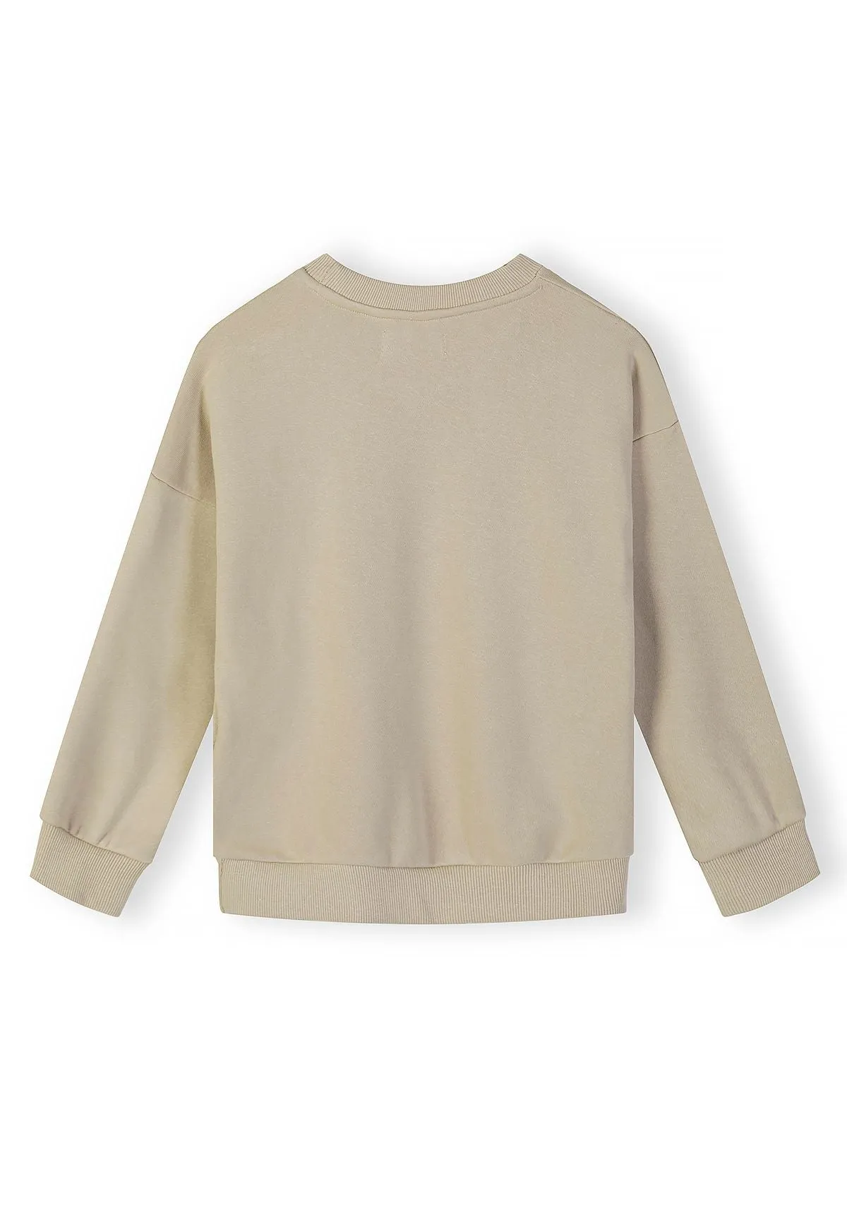 Minoti 44804 sweatshirt sort beige 2-pak bomuld