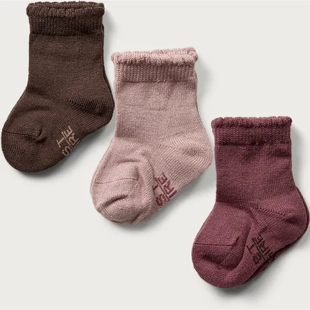 Hust & Claire HCFoty strømper 3-pak old rose uld bambus