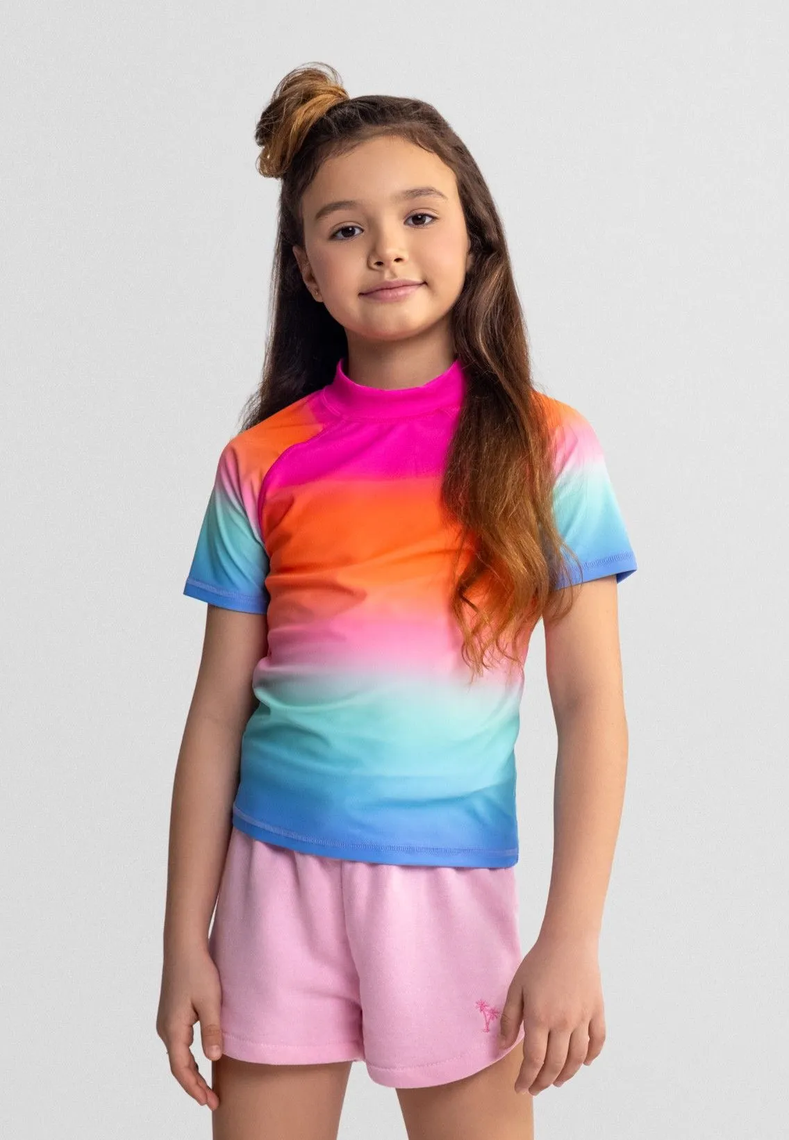 Minoti 44492 badeshirt 2-pak rosa til piger polyester