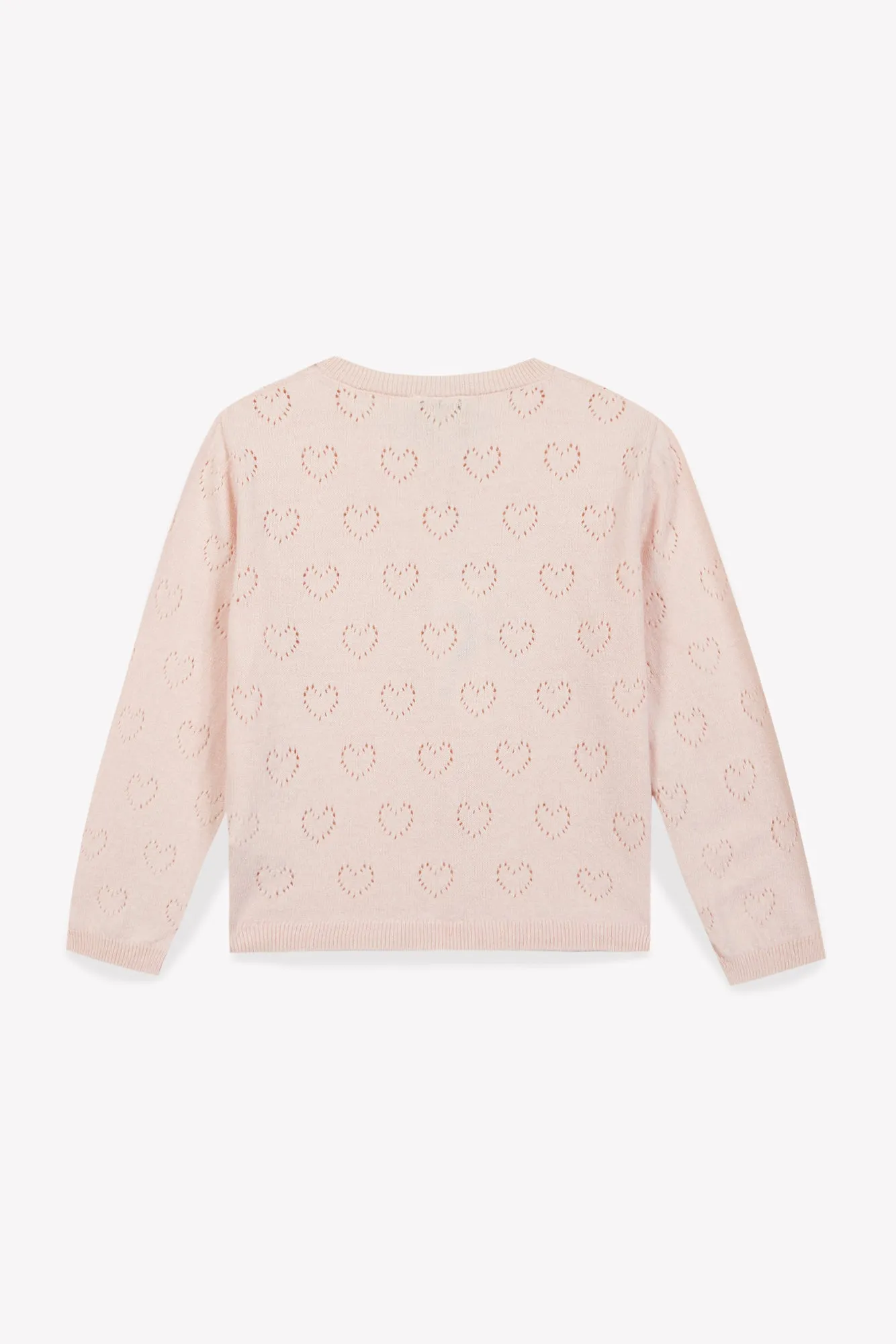 Bonton Lilou cardigan rosa hjertehuller 3M-3A