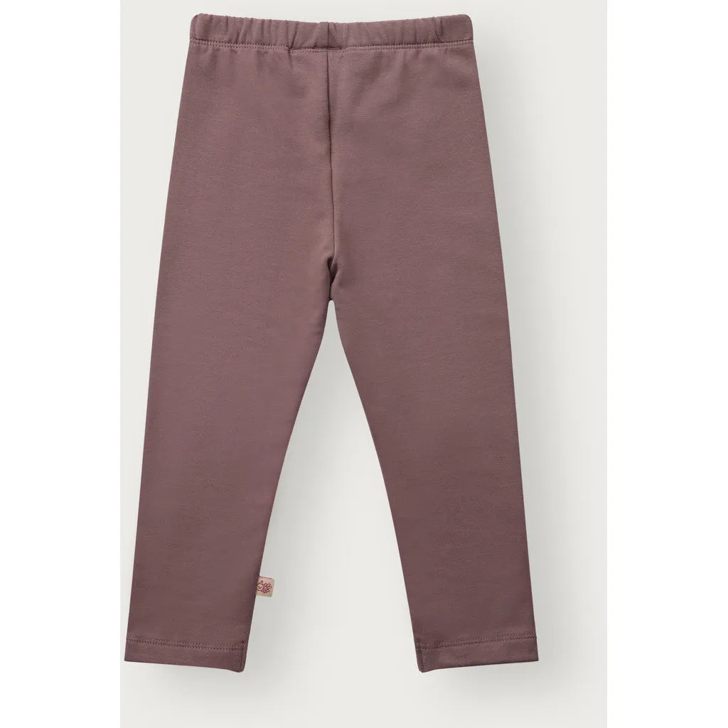 Hust & Claire Lisa brushed leggings Plum økologisk bomuld