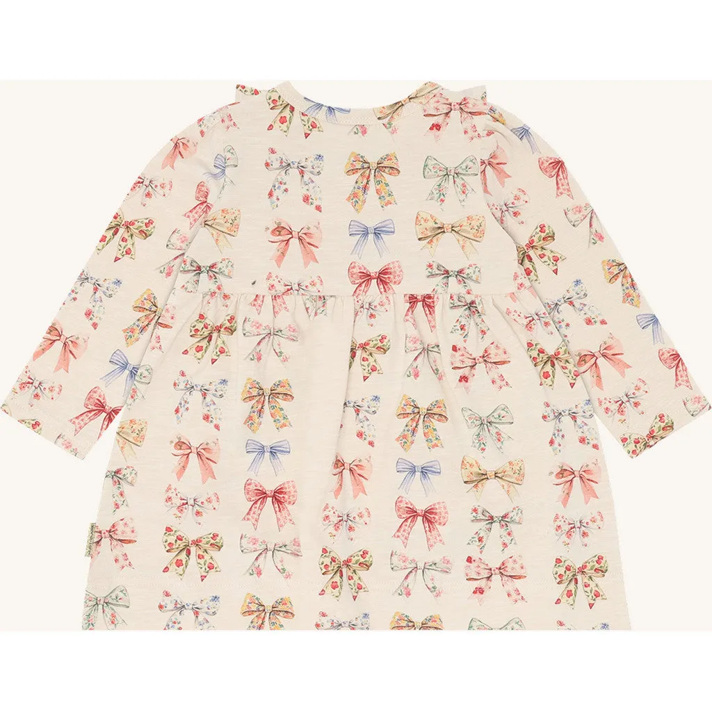 Hust & Claire Kristi Big bows kjole Kit bomuld