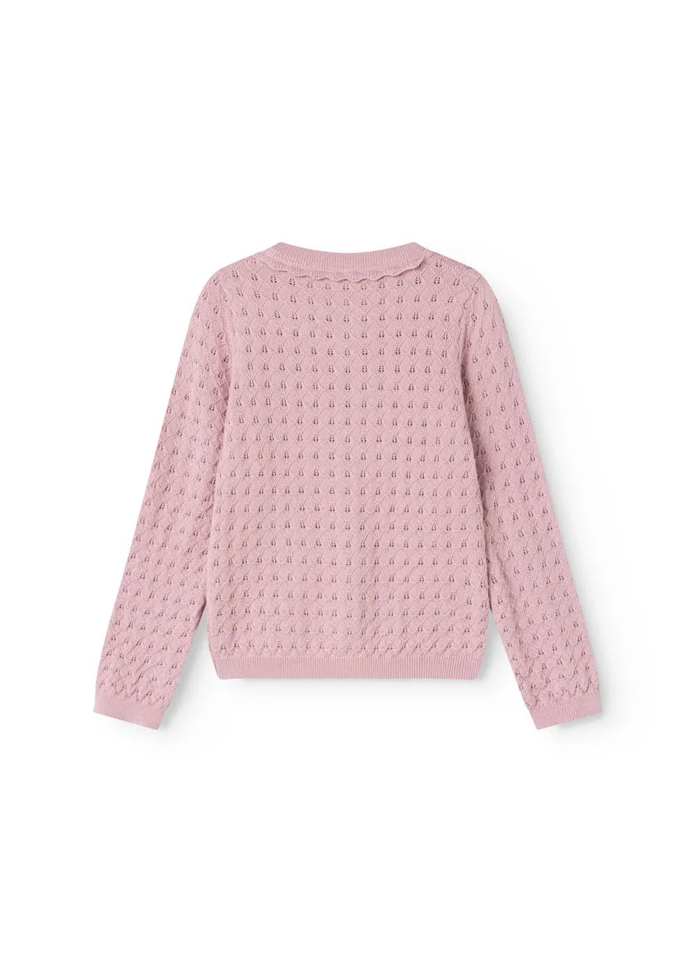 MarMar Tilda strikcardigan Soft Berry bomuld uld