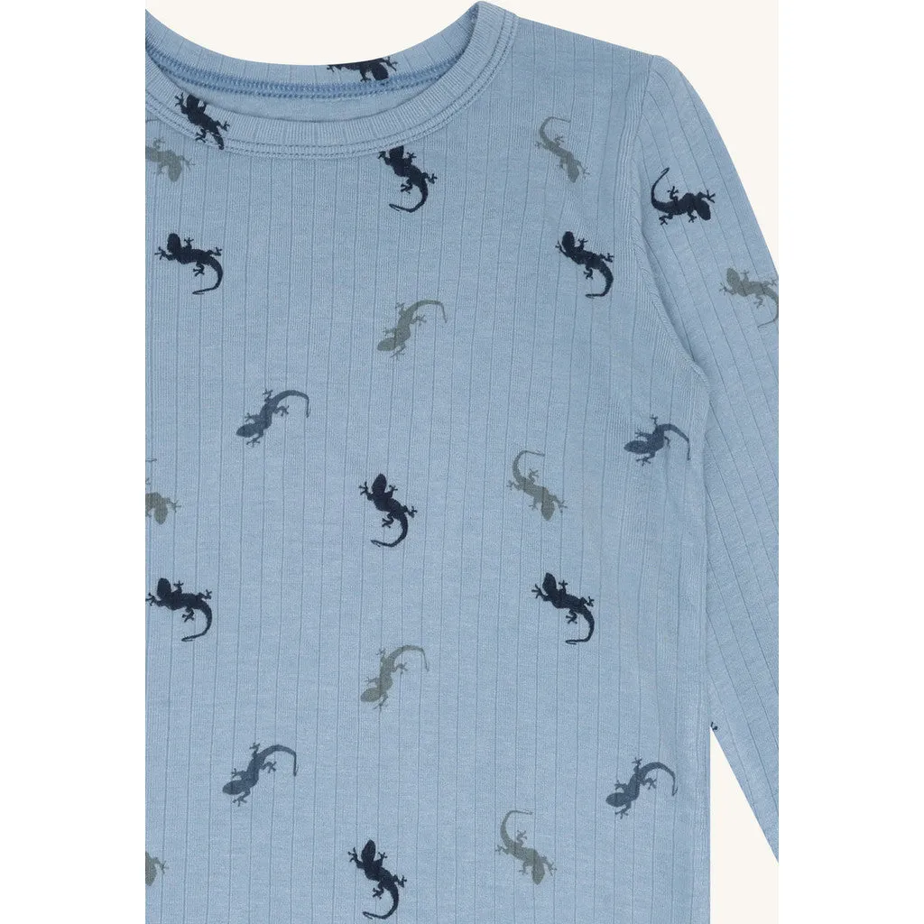 Hust & Claire Austin Lizards bluse Light Blue
