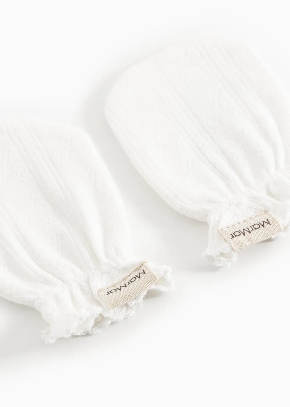 MarMar Glovies luffer Gentle White pointelle